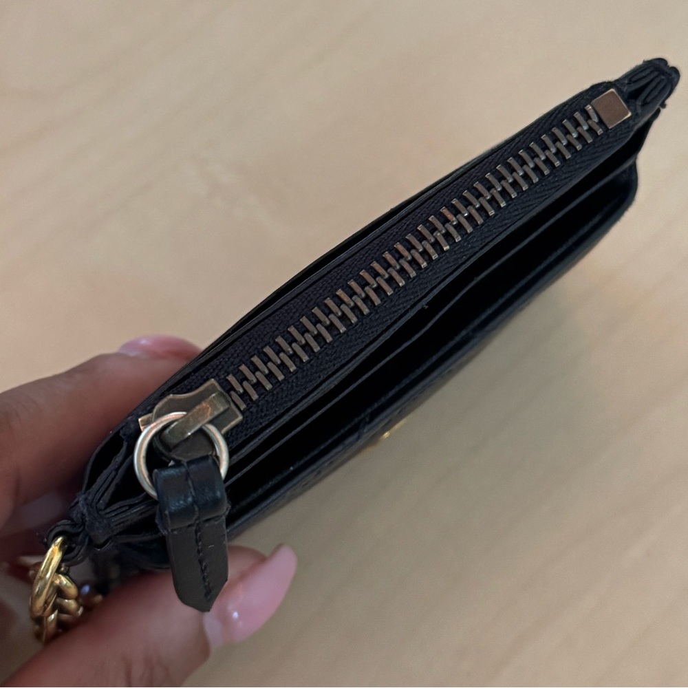 Gucci Black Leather GG Marmont Card Holder Key Ring - Picture 5 of 7